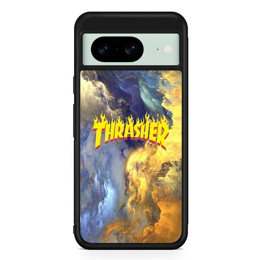 Thrasher Golden Smoke Google Pixel 8 Case | Slim Rubber Case for Google Pixel 8