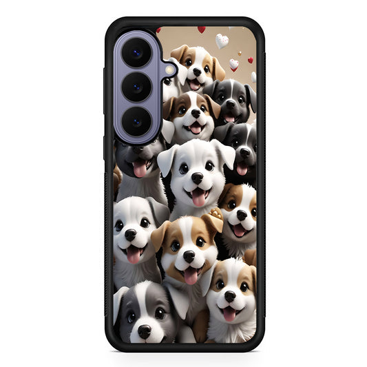 A Group of Cute Puppies Dog Samsung Galaxy S26 Case | Durable Rubber Case for Samsung Galaxy S26