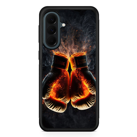 Boxing Gloves In Fire Samsung Galaxy A37 Case | Samsung Galaxy A37 Rubber Phone Case