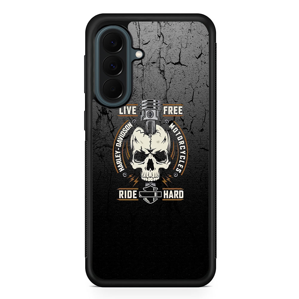 Harley Davidson Live Free with Ride Hard Samsung Galaxy A37 Case | Samsung Galaxy A37 Rubber Phone Case