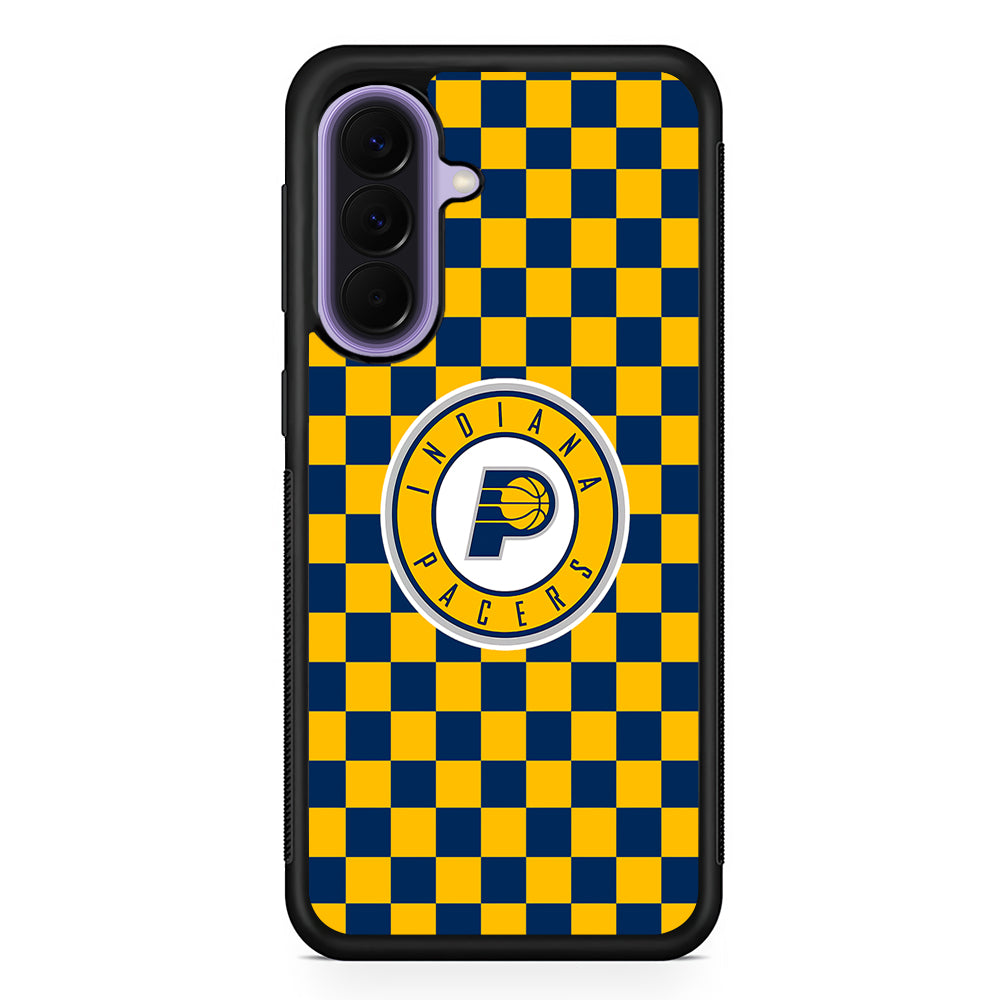 NBA Indiana Pacers Plaid Samsung Galaxy A57 Case | Slim Samsung Galaxy A57 Rubber Case