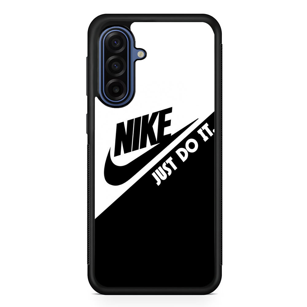 Nike White Black Combination Samsung Galaxy A17 Case | Samsung Galaxy A17 Protective Rubber Case