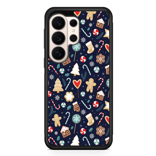 Christmas Ornaments Pattern Navy Samsung Galaxy S26 Ultra Case | Slim Protective Case for Samsung Galaxy S26 Ultra