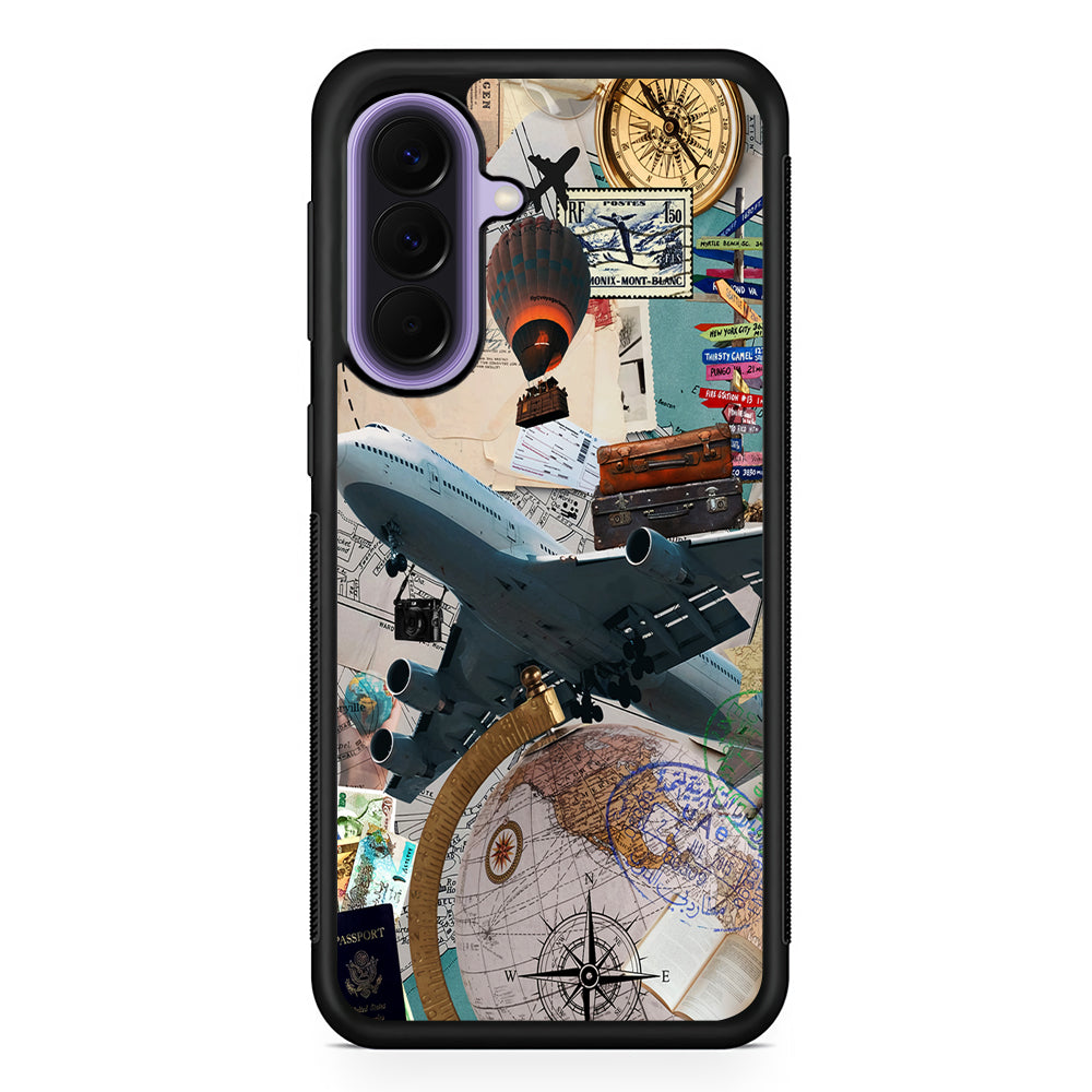 Flight Travel Vacation Samsung Galaxy A57 Case | Slim Samsung Galaxy A57 Rubber Case