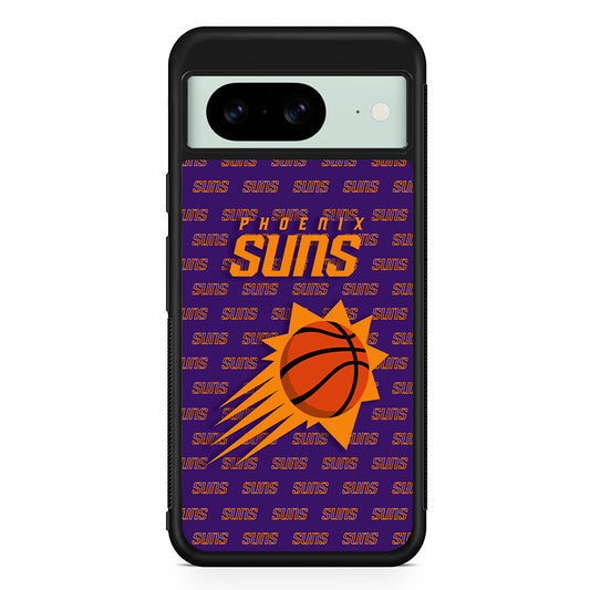 NBA Phoenix Suns Pattern Google Pixel 8 Case | Durable Protective Cover for Google Pixel 8