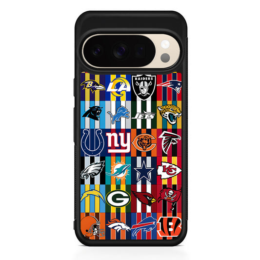 All NFL Football Logo Google Pixel 10 Pro XL Case | Slim Google Pixel 10 Pro XL Protective Case