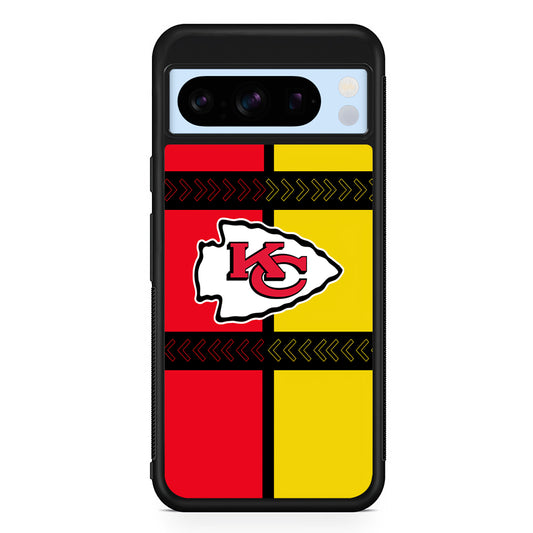 NFL Kansas City Chiefs Colorful Google Pixel 8 Pro Case | Slim Rubber Case for Google Pixel 8 Pro