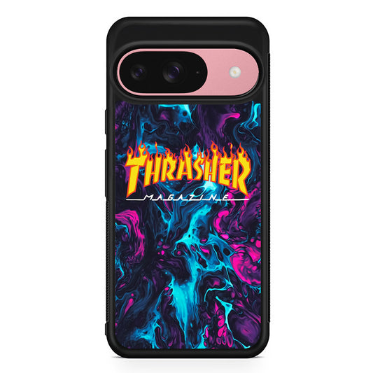 Thrasher Purple Liquid Google Pixel 9 Case | Durable Google Pixel 9 Cover