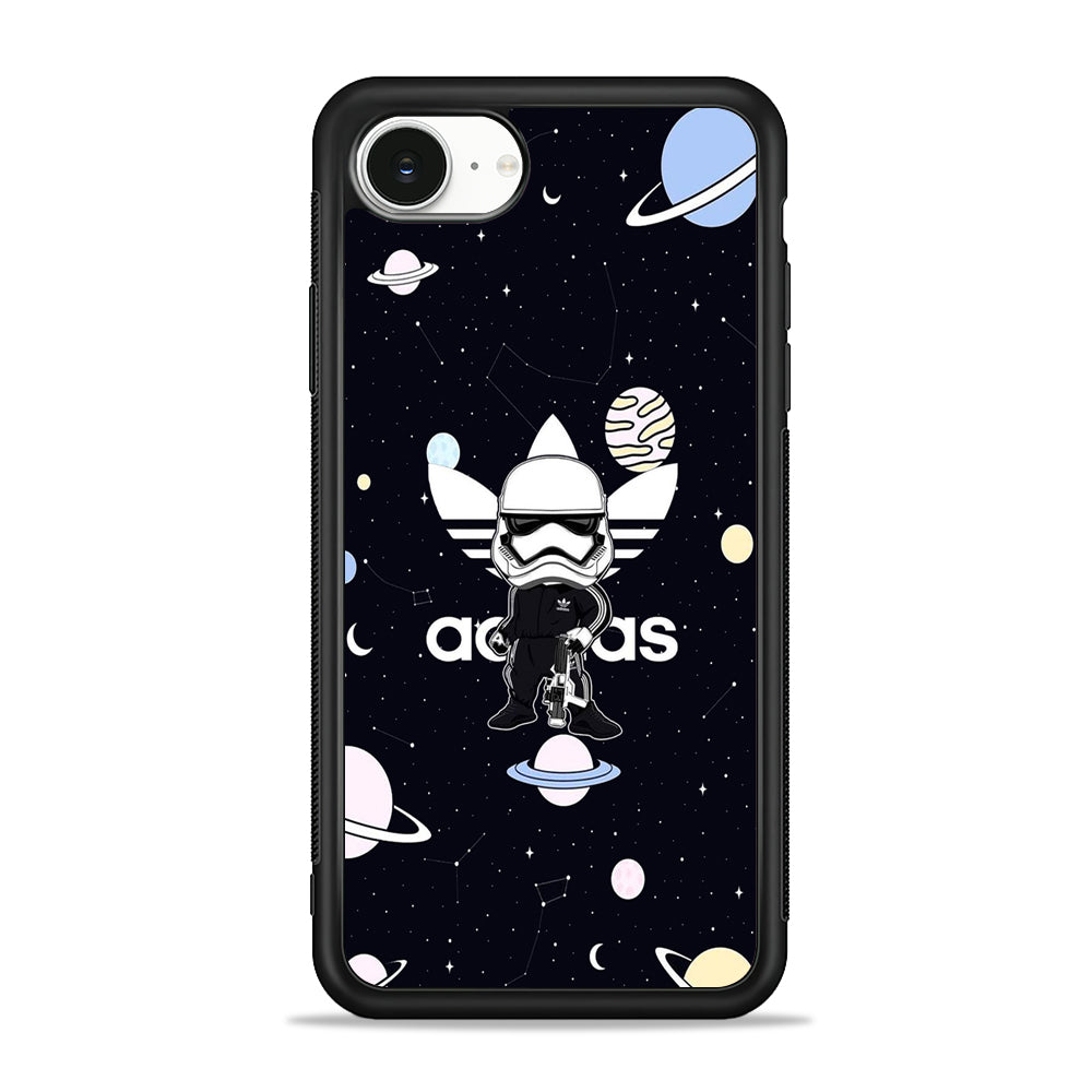 Adidas Stormtrooper Galaxy iPhone 16e Case - Slim Silicone Case