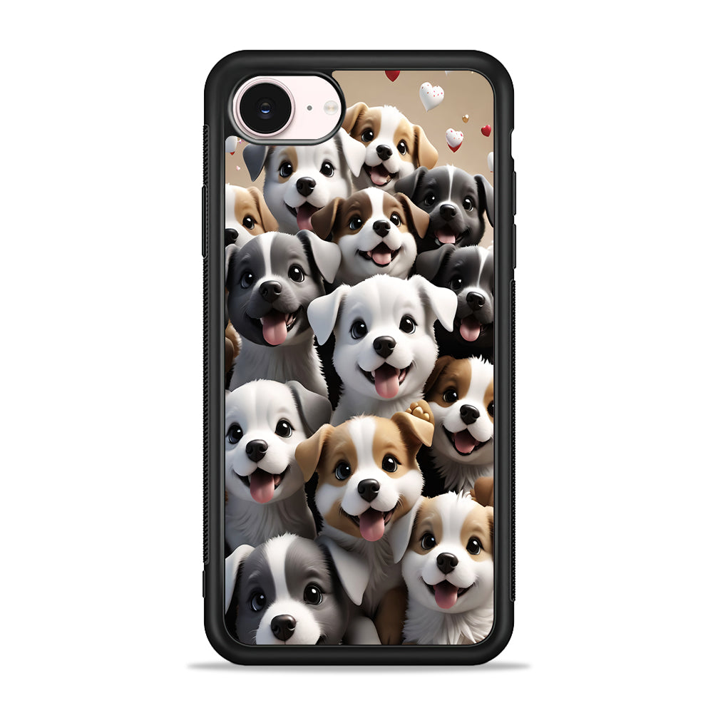 A Group of Cute Puppies Dog iPhone 17e Case - Silicone Case