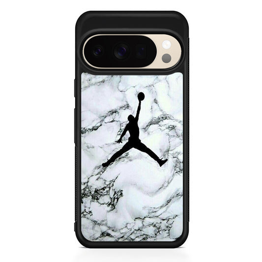 Jordan White Marble Logo Google Pixel 10 Pro XL Case | Slim Google Pixel 10 Pro XL Protective Case
