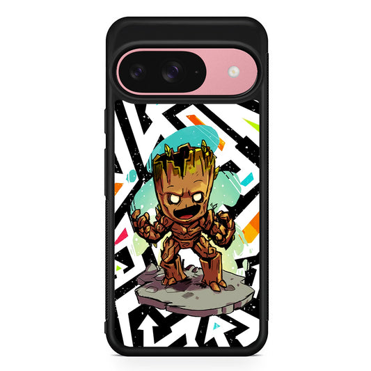 Groot Scream Power Google Pixel 9 Case | Google Pixel 9 Protective Rubber Case