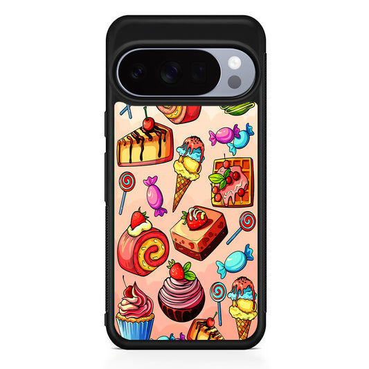 Delicious Colorful Sweets Collection Google Pixel 10 Pro Case | Slim Google Pixel 10 Pro Rubber Case
