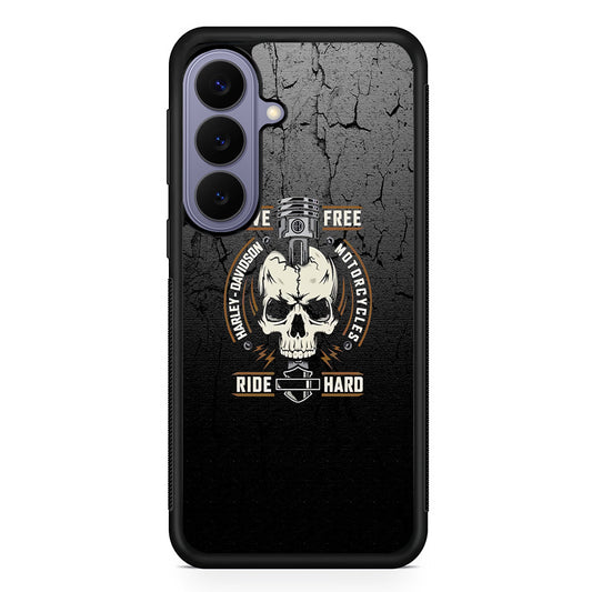 Harley Davidson Live Free with Ride Hard Samsung Galaxy S26 Case | Lightweight Samsung Galaxy S26 Phone Case