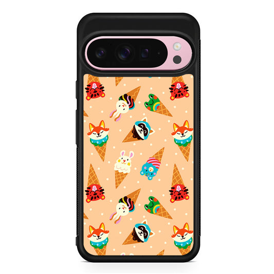 Cartoon Ice Cream Cones Google Pixel 9 Pro XL Case | Protective Cover