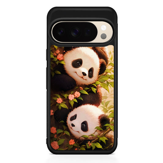 Three Cute Pandas Hiding Google Pixel 10 Pro XL Case | Slim Google Pixel 10 Pro XL Protective Case