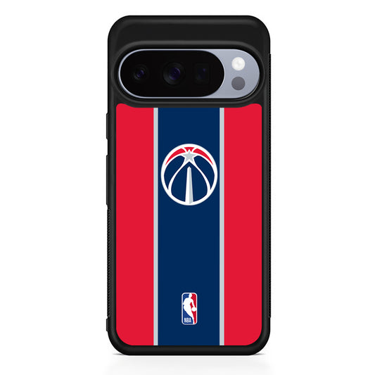 NBA Washington Wizards Stripe Google Pixel 10 Pro Case | Slim Google Pixel 10 Pro Rubber Case