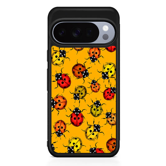 Colorful Ladybugs Pattern Google Pixel 10 Pro Case | Slim Google Pixel 10 Pro Rubber Case
