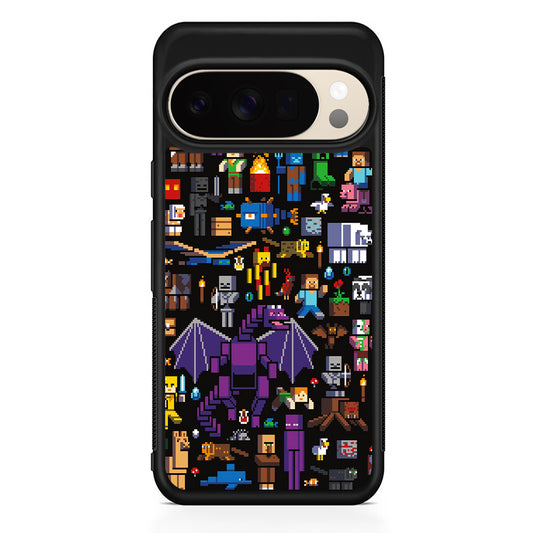 Minicraft All Characters Google Pixel 10 Pro XL Case | Slim Google Pixel 10 Pro XL Protective Case