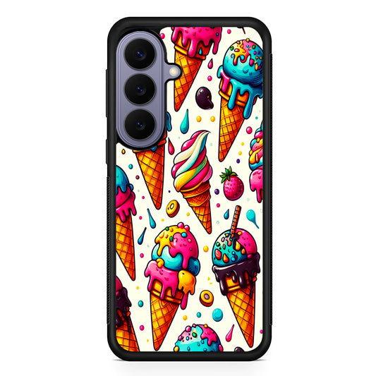 Ice Creams with Different Flavors Samsung Galaxy S26 Case | Durable Rubber Case for Samsung Galaxy S26