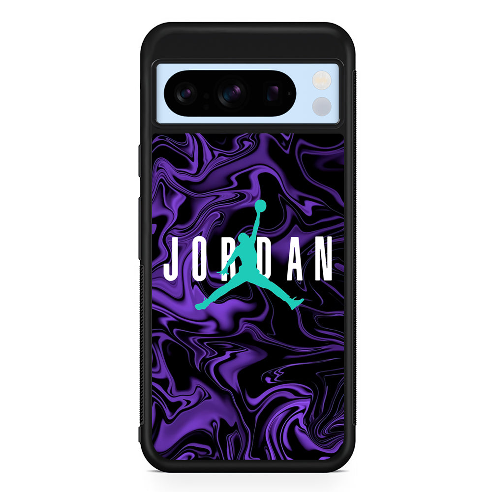 Air Jordan Purple Abstract Google Pixel 8 Pro Case | Slim Protective Cover