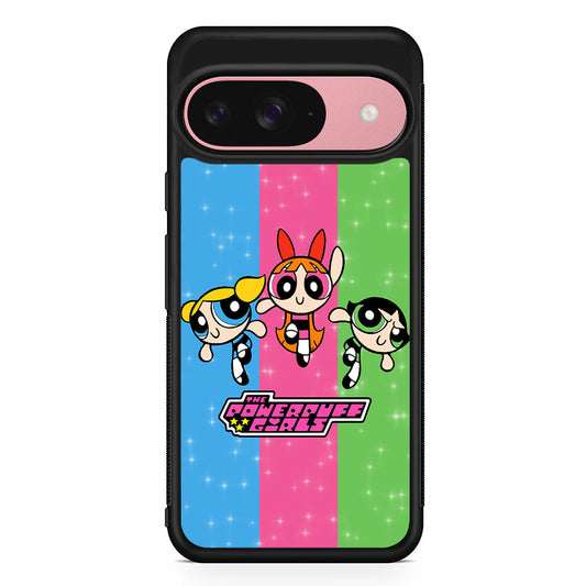 The Powerpuff Girls Character Google Pixel 9 Case | Google Pixel 9 Protective Rubber Case