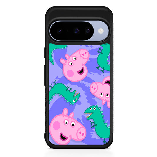 Peppa Pig Purple Google Pixel 10 Case | Google Pixel 10 Rubber Protective Case