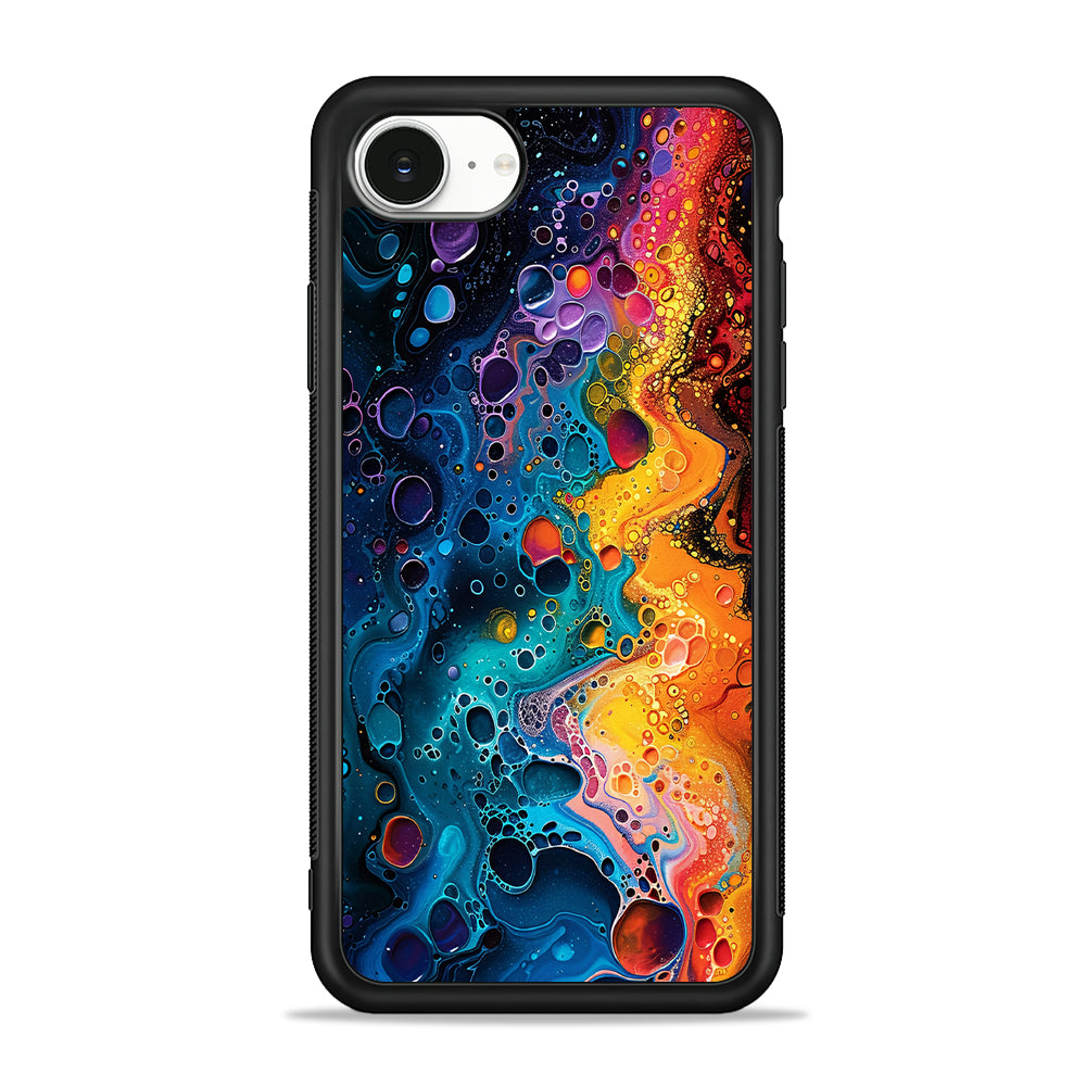 Colorful Painting with Lots of Bubbles iPhone 16e Case | Protective Phone Cover
