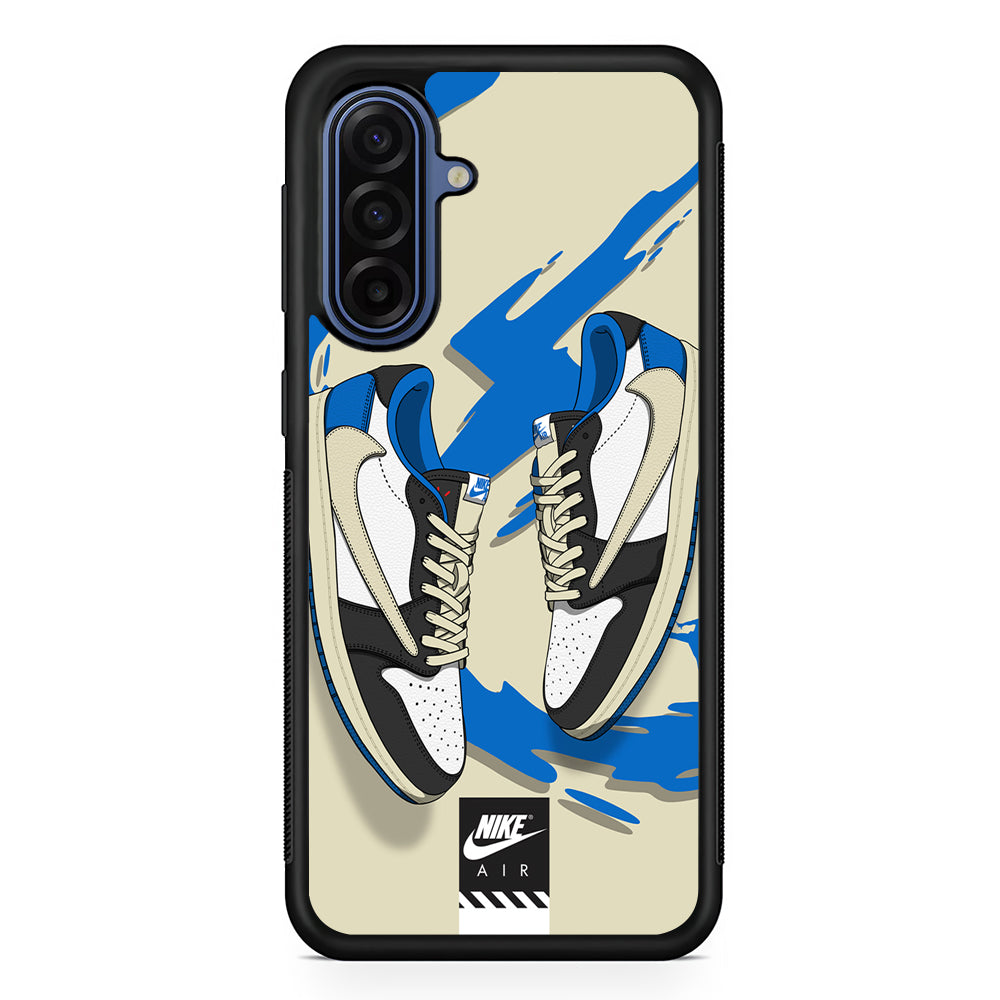 Nike Blue Whirlwind Samsung Galaxy A17 Case | Samsung Galaxy A17 Protective Rubber Case