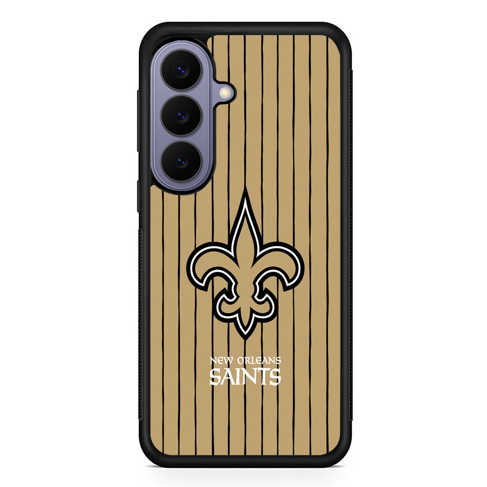 NFL New Orleans Saints Striped Samsung Galaxy S26 Case | Durable Rubber Case for Samsung Galaxy S26