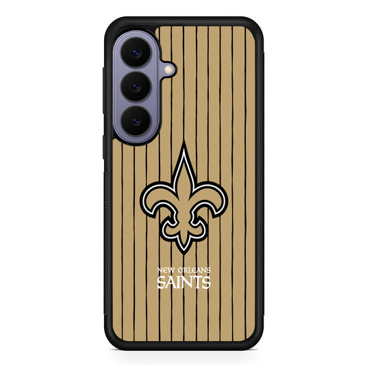 NFL New Orleans Saints Striped Samsung Galaxy S26 Case | Durable Rubber Case for Samsung Galaxy S26