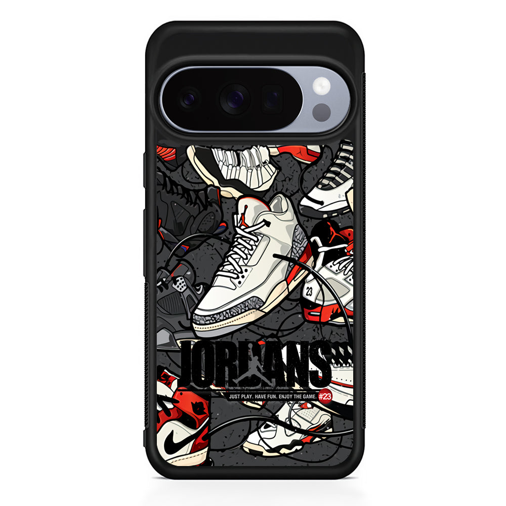 Air Jordan Play and Enjoy The Game Google Pixel 10 Pro Case | Slim Google Pixel 10 Pro Rubber Case