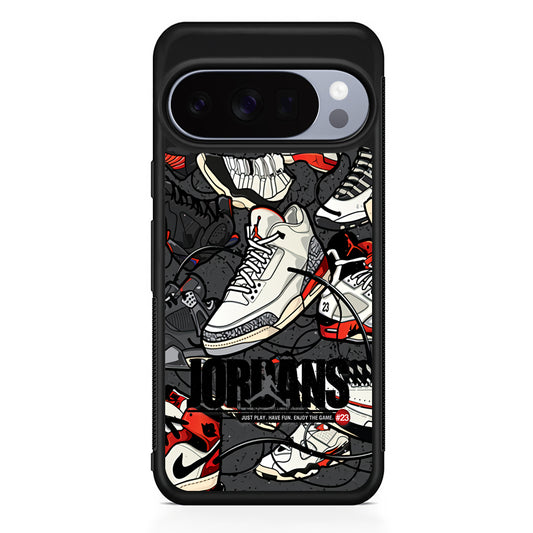 Air Jordan Play and Enjoy The Game Google Pixel 10 Pro Case | Slim Google Pixel 10 Pro Rubber Case