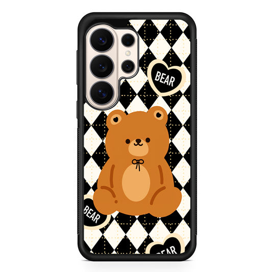 Bear and Black Flanel Samsung Galaxy S26 Ultra Case | Slim Protective Case for Samsung Galaxy S26 Ultra
