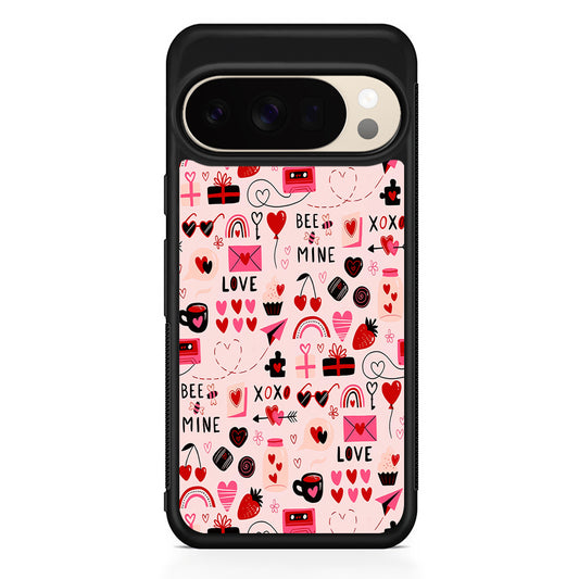Valentine’s Day Love Pattern Google Pixel 10 Pro XL Case | Slim Google Pixel 10 Pro XL Protective Case
