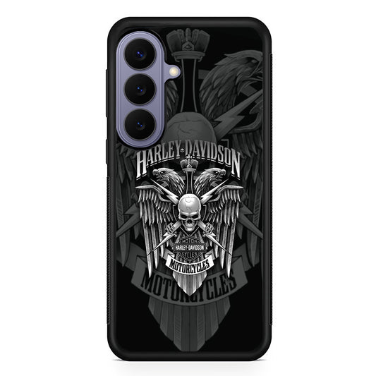 Harley Davidson Silver Pinion Samsung Galaxy S26 Case | Lightweight Samsung Galaxy S26 Phone Case
