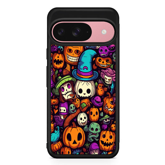 Horror Halloween Themed Google Pixel 9 Case | Google Pixel 9 Protective Rubber Case