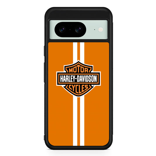 Harley Davidson Orange Touch Google Pixel 8 Case | Slim Rubber Case for Google Pixel 8