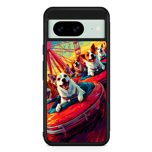 Happy Dogs At Carnival Google Pixel 8 Case | Durable Protective Cover for Google Pixel 8