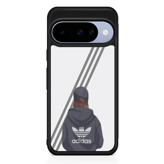 Adidas Girl Hype Stripe Google Pixel 10 Case | Google Pixel 10 Rubber Protective Case