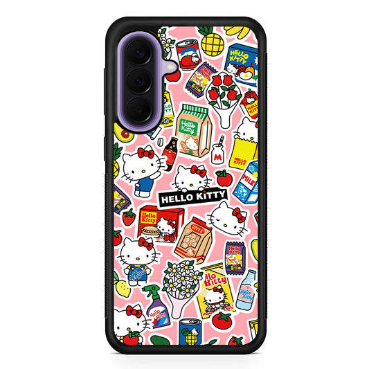 Hello Kitty Stickers Samsung Galaxy A57 Case | Slim Samsung Galaxy A57 Rubber Case