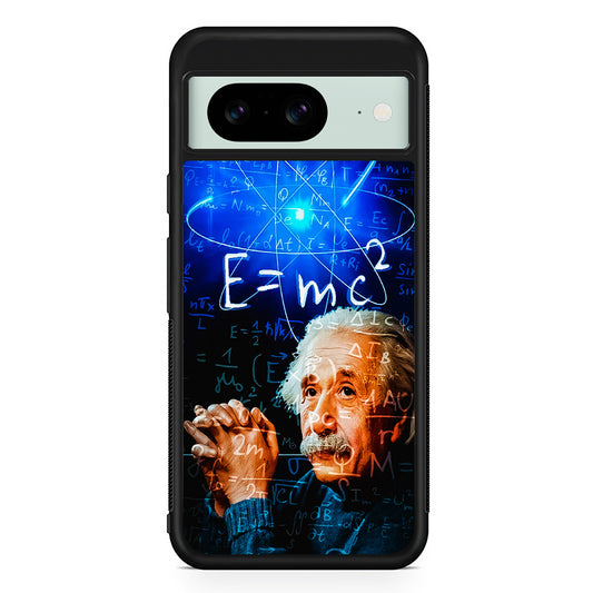 Albert Einstein Physical Formulas Google Pixel 8 Case | Durable Protective Cover for Google Pixel 8