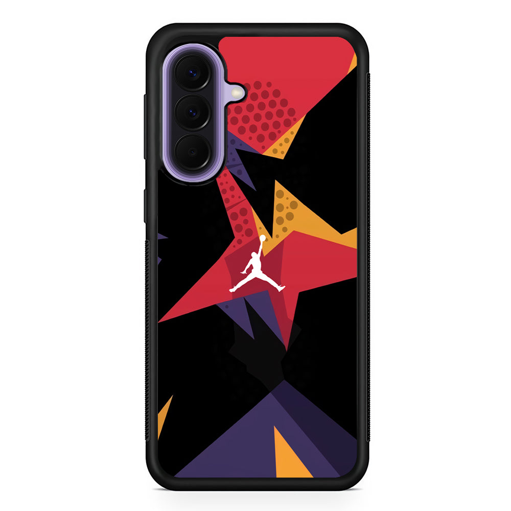 Air Jordan Silhouette of Footstep Samsung Galaxy A57 Case | Slim Samsung Galaxy A57 Rubber Case