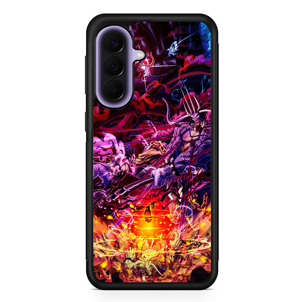 One Piece Luffy VS Kaido Samsung Galaxy A57 Case | Slim Samsung Galaxy A57 Rubber Case