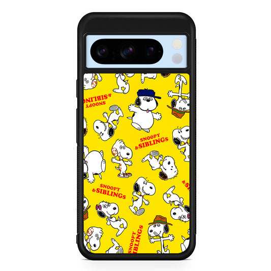 Snoopy and Siblings Dance Google Pixel 8 Pro Case | Slim Rubber Case for Google Pixel 8 Pro
