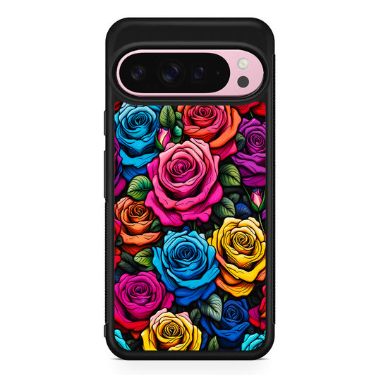 Colourful Roses Flowers Aesthetic Google Pixel 9 Pro XL Case | Protective Cover