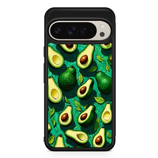 A Pattern of Avocado Cut in Half Google Pixel 9 Pro Case | Slim Protective Cover