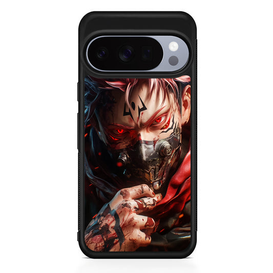 Jujutsu Kaisen Ryomen Sukuna Mask Google Pixel 10 Pro Case | Slim Google Pixel 10 Pro Rubber Case