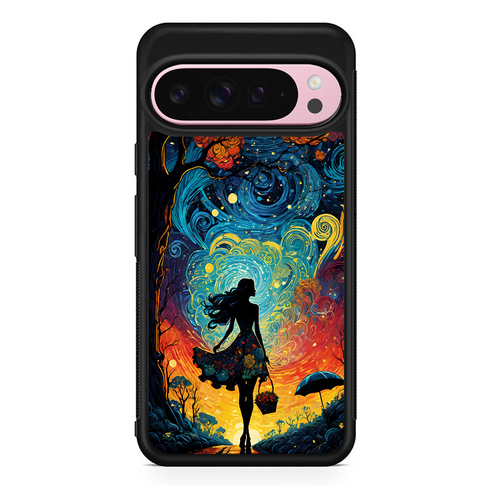 The Girl with The Moon Google Pixel 9 Pro XL Case | Protective Cover