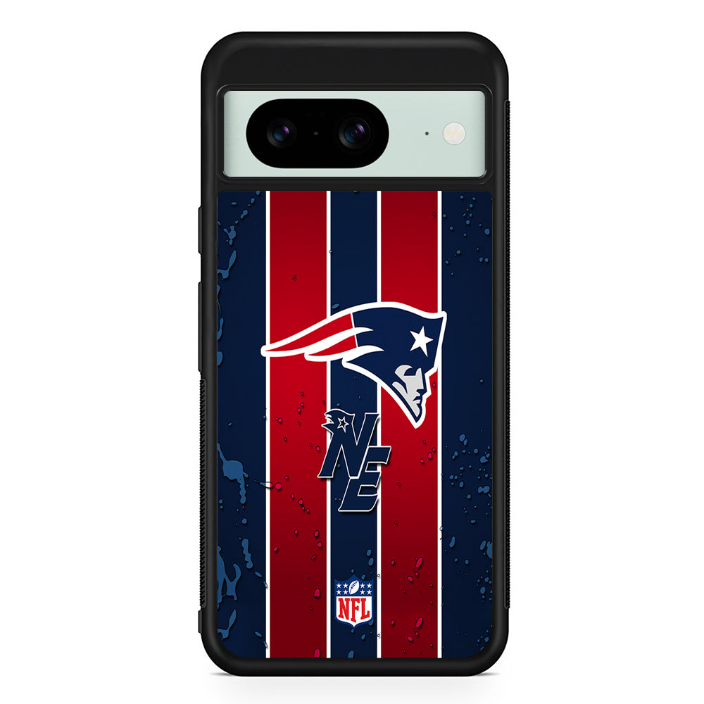 NFL New England Patriots Flag Line Google Pixel 8 Case | Durable Protective Cover for Google Pixel 8